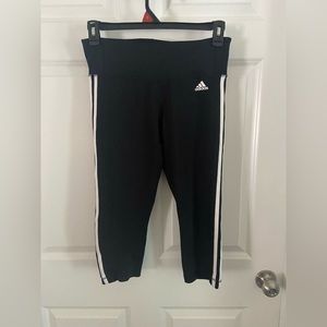 Adidas black Capri workout pants